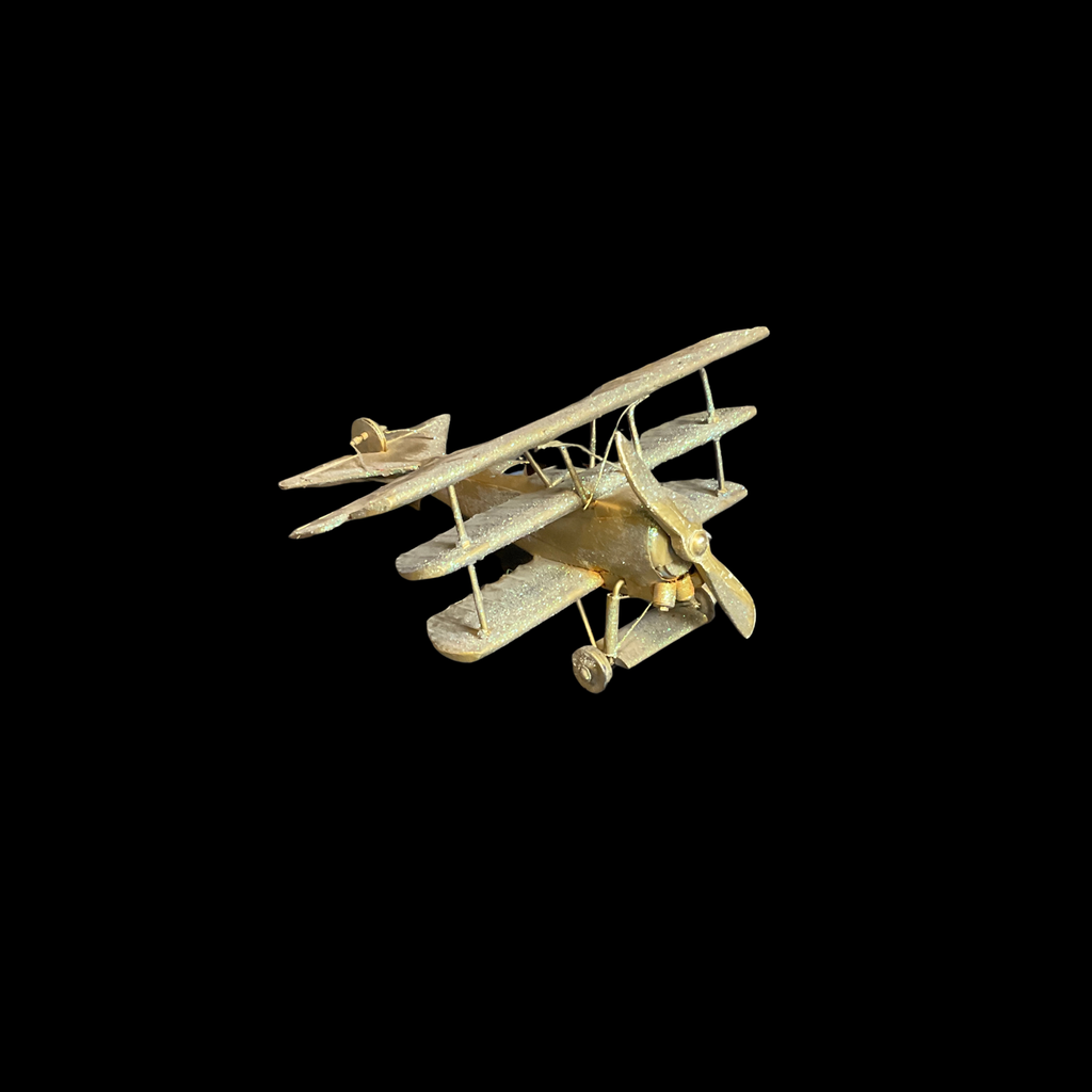 Miete - Goldenes Flugzeug Dekoobjekt