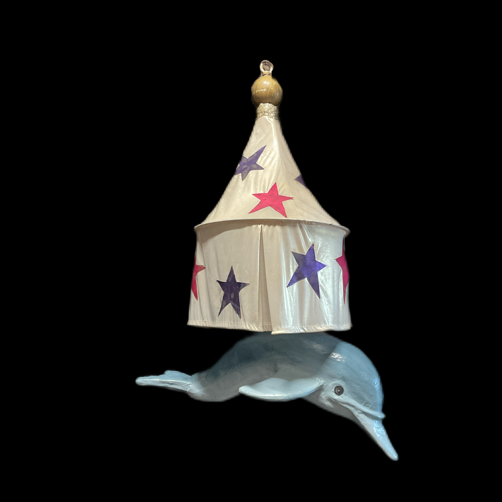 Miete - Fliegender Delphin an Schirm