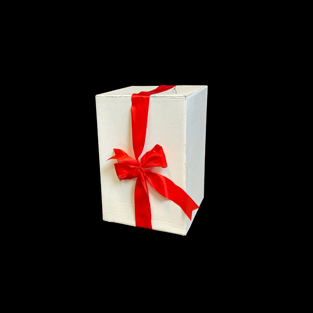 Miete - XL Geschenke weiß mit roter Schleife 
