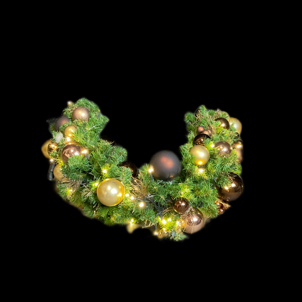 Weihnachtskranzschlange Lichterkette 