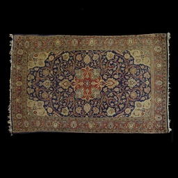 [TEP0005] kleiner Perserteppich, blau-beige