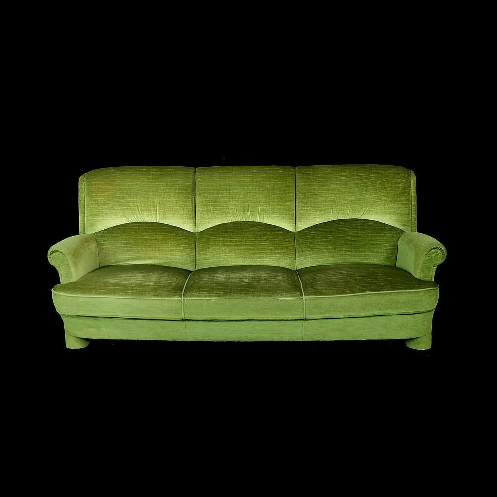 Sofa, grün, Dreisitzer, Garnitur