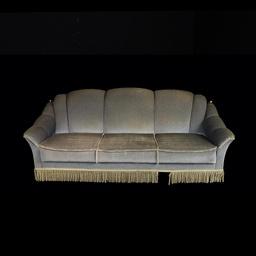 [MBL0007] Sofa, taubenblau, Dreisitzer