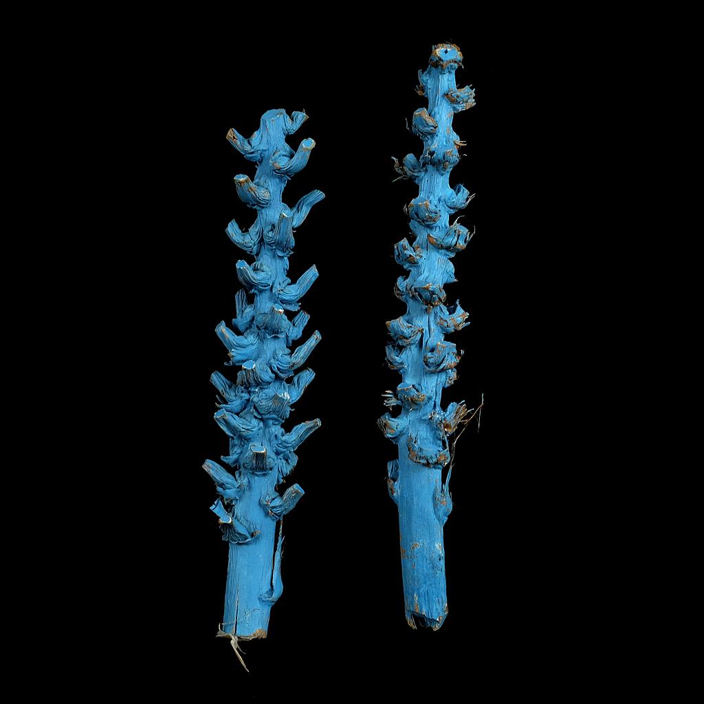 2 blaue Fake-Korallen