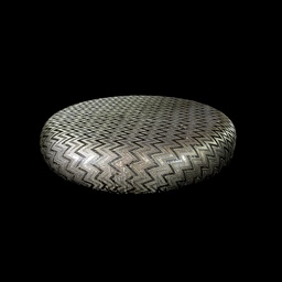 [MBL0012] Sitzinsel, silber schwarz, rund