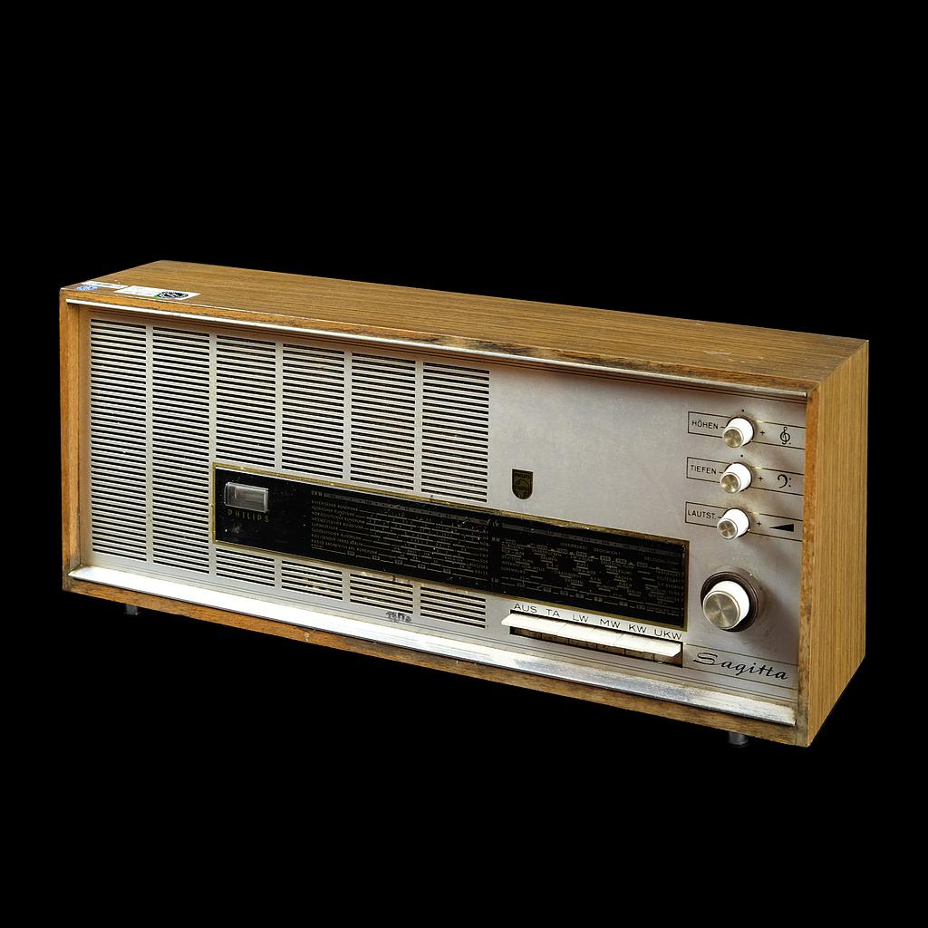 braunes Radio von Sagitta, 60er Jahre