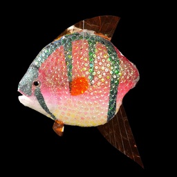 [MAR0224] großer roter Glitzerfisch