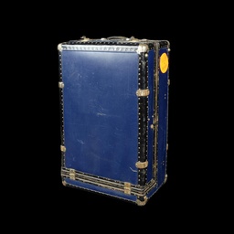 [REQ0238] großer, blauer Schrankkoffer