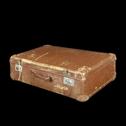 [REQ0243] brauner Koffer aus Karton