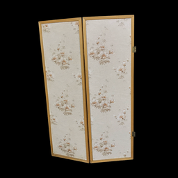 [KUL0034] Holz-Paravent mit Blumentapete