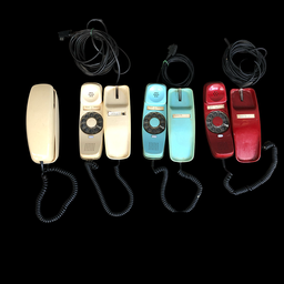 [REQ0317] hellblaues Schreibtischtelefon/ Kompakttelefon 80er Jahre