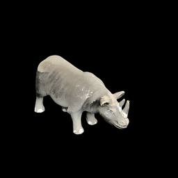 [REQ0343] graues Nashorn aus Pappmaché