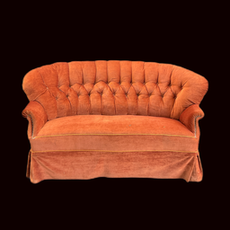 [MBL0277] Sofa orange-braun Feincord