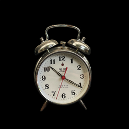 [TEC0069] Silberner Vintage Wecker