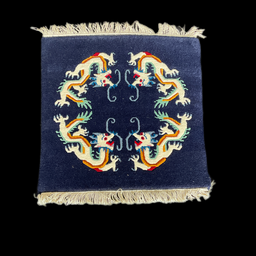 [MBL0314] Kleiner blauer Teppich mit Drachen
