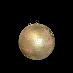[REQ0478] Diskokugel 30cm gold matt