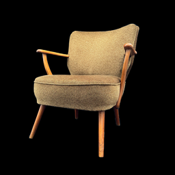 [MBL0368] Cocktailsessel braun mit Armlehnen