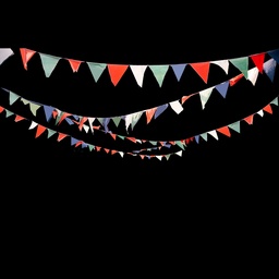 [TXT0015] Wimpelkette bunt