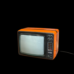 [TEC0095] Orangener Telefunken Fernseher TV