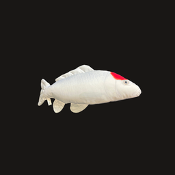 [MAR0315] Weiß-rotes Fischkissen