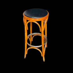[MBL0499] Barhocker mit schwarzem Polster
