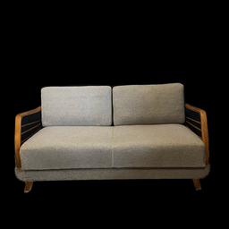[MBL0511] Graues Vintage-Sofa zum ausklappen