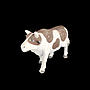 braun-weiß gefleckte Kuh aus Pappmachè